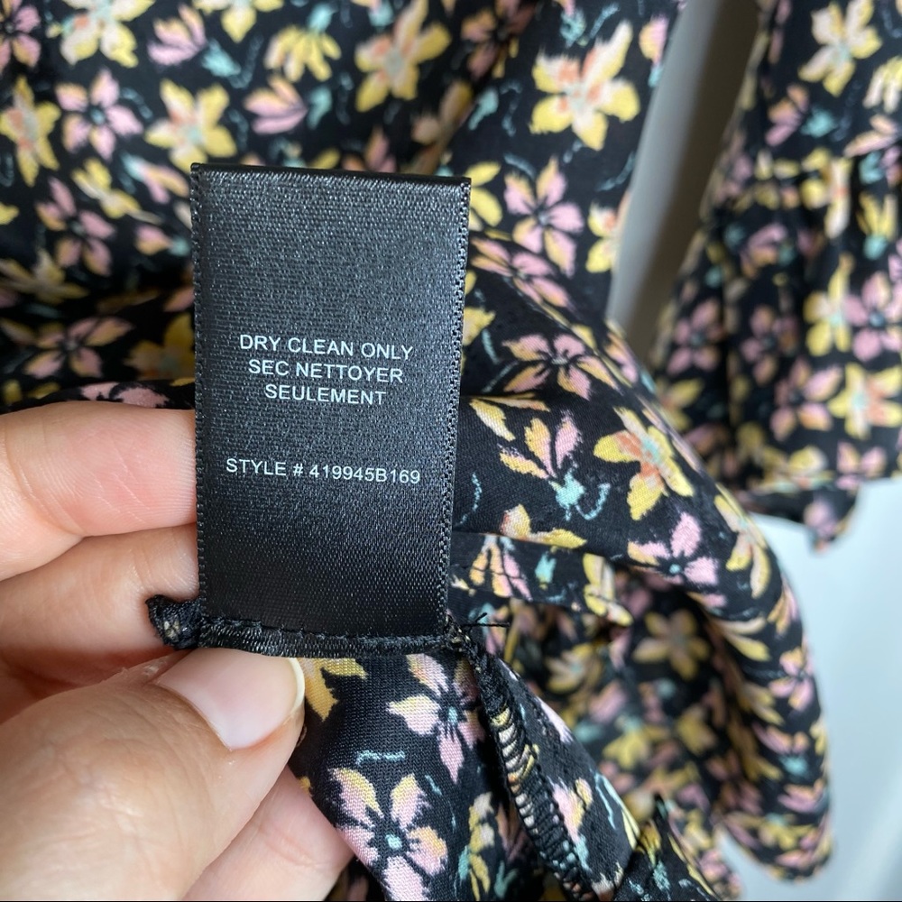 Rebecca Taylor Louisa Floral-Print Silk Top Size 4 - Picture 7 of 11